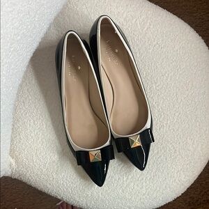 Kate Spade Black Flats with Bow Detail